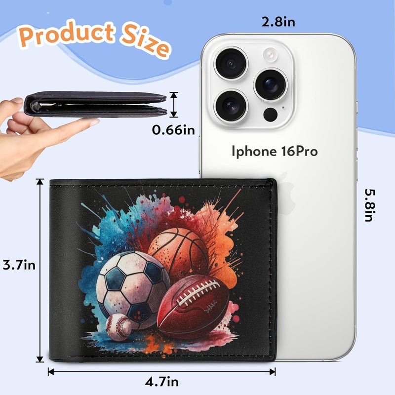 Fonwill Boys Wallet for Kids, Cool Bifold Rfid Blocking Leather Wallet 4 5 6 7 8 9 10 11 12 Ages, Novelty Kids Wallet with Zipper Coin Pocket for Boys Teen Girls Birthday Christmas Gifts - Image 5